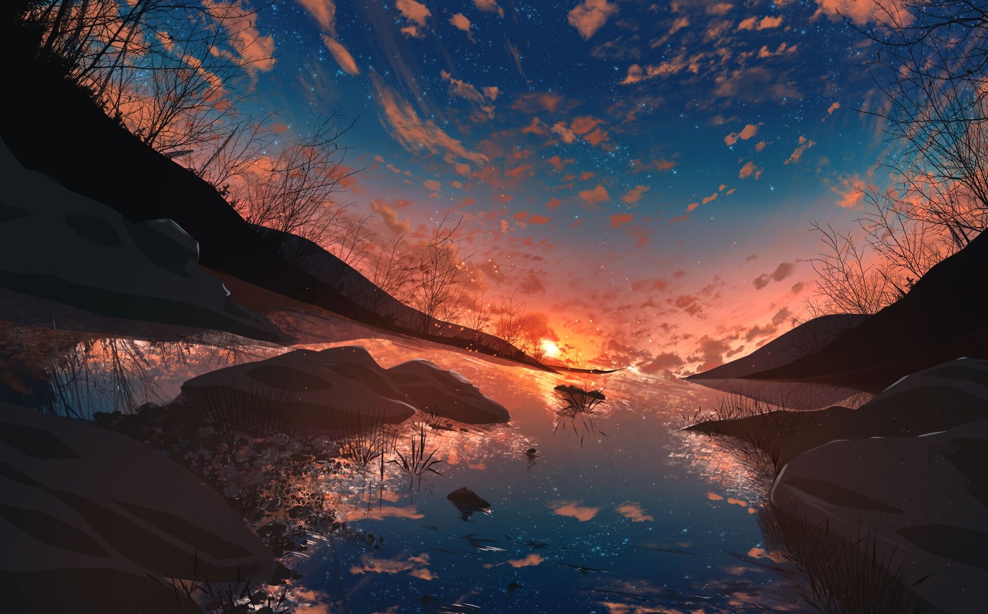 【Pixiv画师推荐】ツチヤ-夜色星空-黄昏_10P