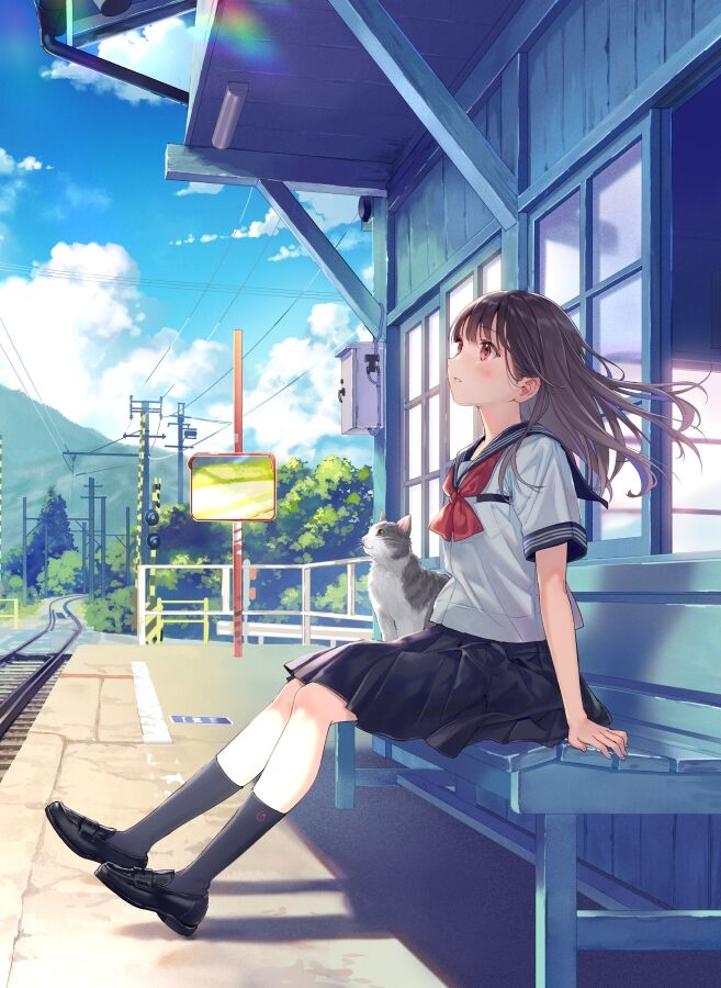 【Pixiv画师推荐】フカヒレ-可爱的制服女孩子_12P