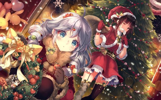 【二次元动漫图片】圣诞图集-圣诞节的少女_11P