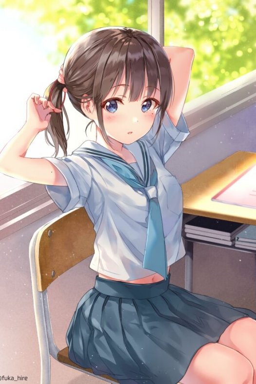 【Pixiv画师推荐】フカヒレ-可爱的制服女孩子_12P