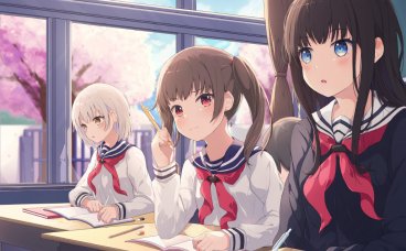 【P站画师】萌系少女,日本画师もち的插画作品